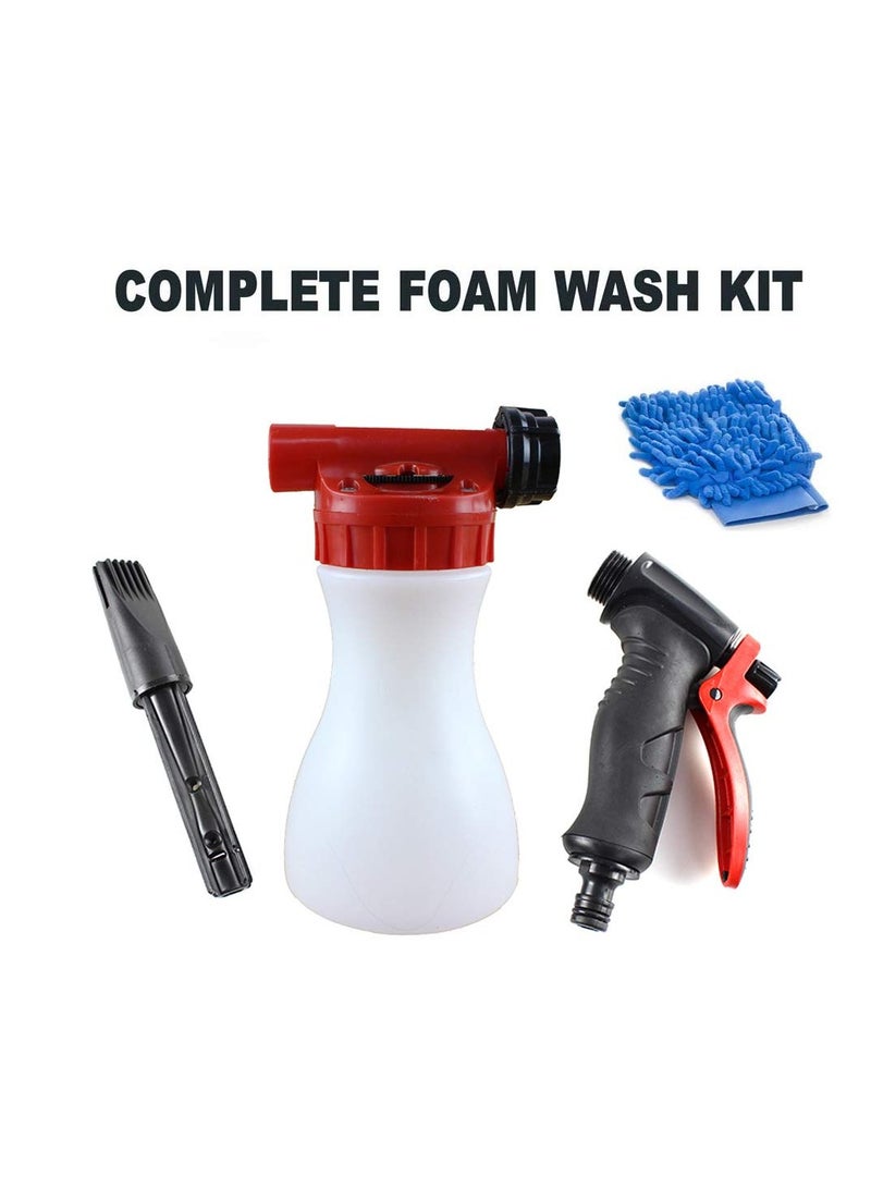Water Pressure, Best Care for Car, Car Wash Foam Gun, Adjustable Hose Wash Sprayer with Adjustment Ratio Dial Foam Blaster, Foam Cannon Attaches for Any Garden Hose - Image 5